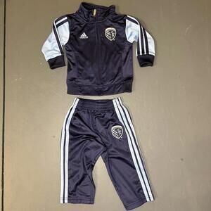 Adidas Tracksuit Baby 12 Month Sporting KC Blue Comfy Sports Unisex Activewear